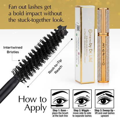 Hypoallergenic Mascara for Sensitive Eyes – Mega Volume for Thinning Lashes, Contact-Lens Safe