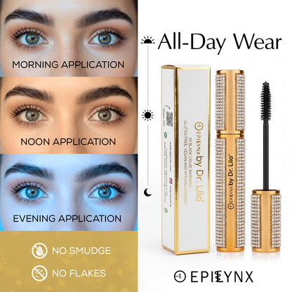 Hypoallergenic Mascara for Sensitive Eyes – Mega Volume for Thinning Lashes, Contact-Lens Safe