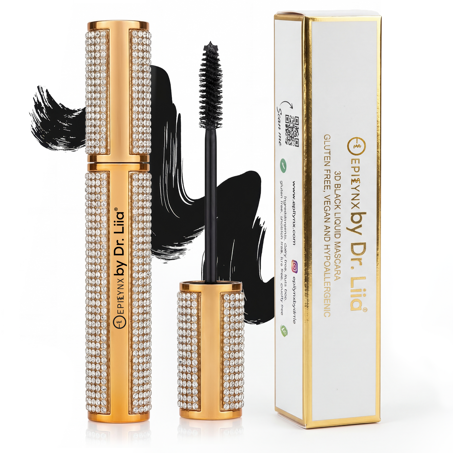 Hypoallergenic Mascara for Sensitive Eyes – Mega Volume for Thinning Lashes, Contact-Lens Safe