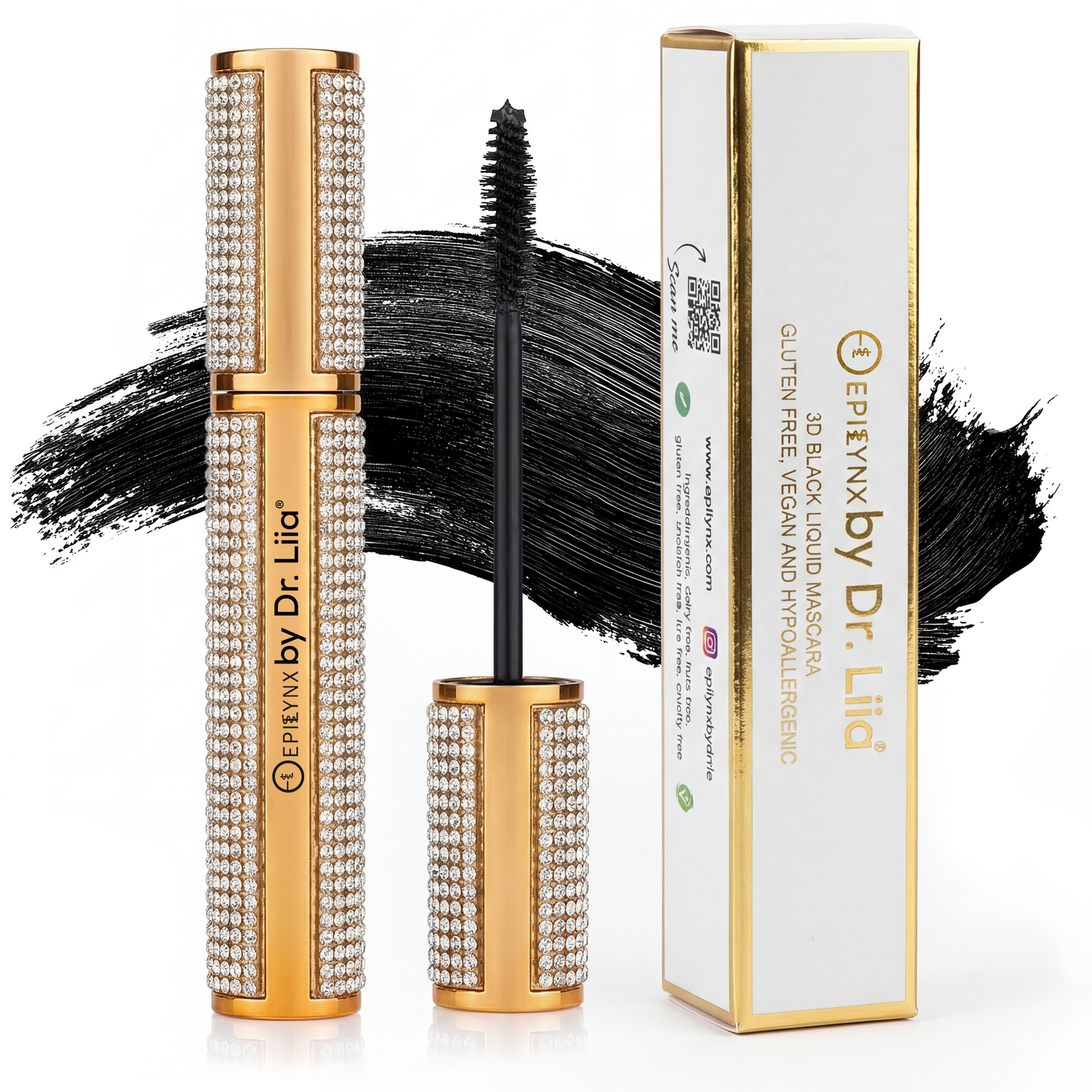 Hypoallergenic Mascara for Sensitive Eyes – Mega Volume for Thinning Lashes, Contact-Lens Safe