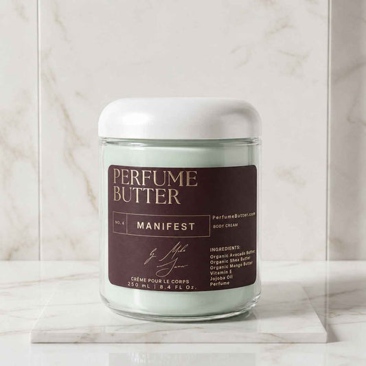 MANIFEST – The Luxury Body Butter Perfume | Jasmine, Oud & Sandalwood Floral-Woody Fragrance | Deep Hydrating Skin Moisturizer | Warm Elegant Scent | Perfume Butter