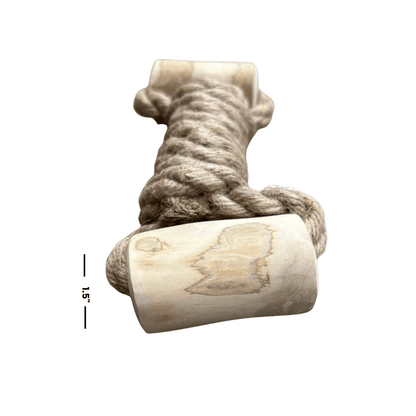 hemp rope + coffee wood toy