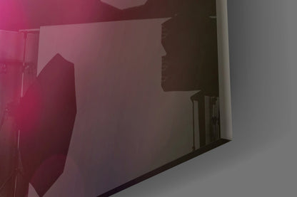 Magenta Pompom Dahlia Glass Wall Art