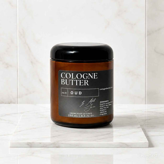 OUD - Luxury Fragrance Body Butter – Oud, Rose & Warm Spice Scent Moisturizing Skin Butter | Cologne Butter