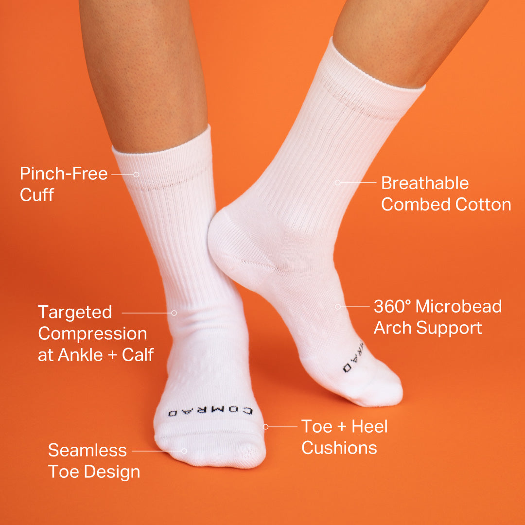Combed Cotton Crew Socks - Shaketea