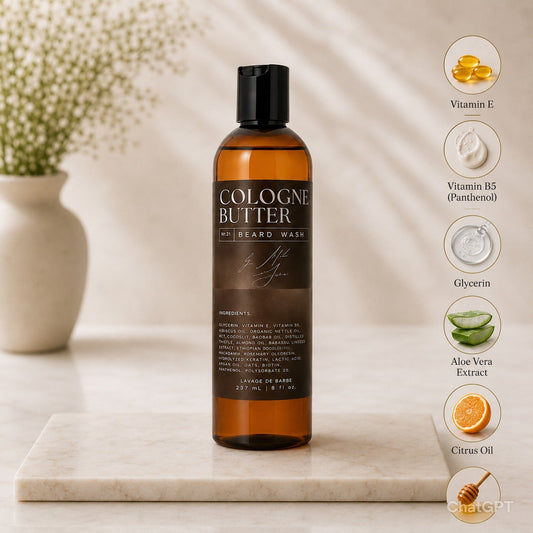Cologne Butter Unscented Beard Wash for Men | Gentle Beard Cleanser for Daily Grooming & Hydration & Moisturizing - Shaketea