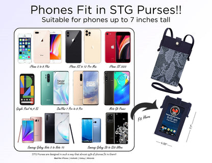Sweet Savage Crossbody Phone Purse Safari Pattern Universal Touch Screen