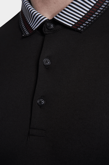 The Mercerized Cotton Polo (Crown Black)