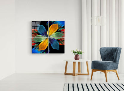 Fortune Flower Quadro Glass Wall Art