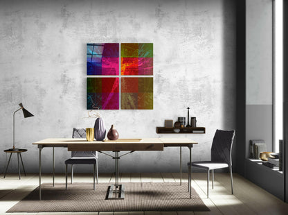 Colorful Touch Quadro Glass Wall Art