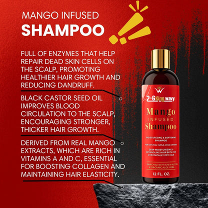 Mango Moisturizing Shampoo for Waves & Coarse Hair (Shampoo Bottle)