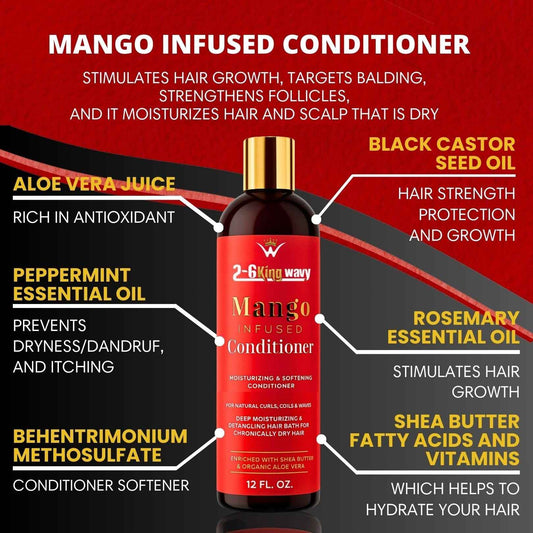 Mango Moisturizing Conditioner for Soft, Manageable Hair (Conditioner Bottle)