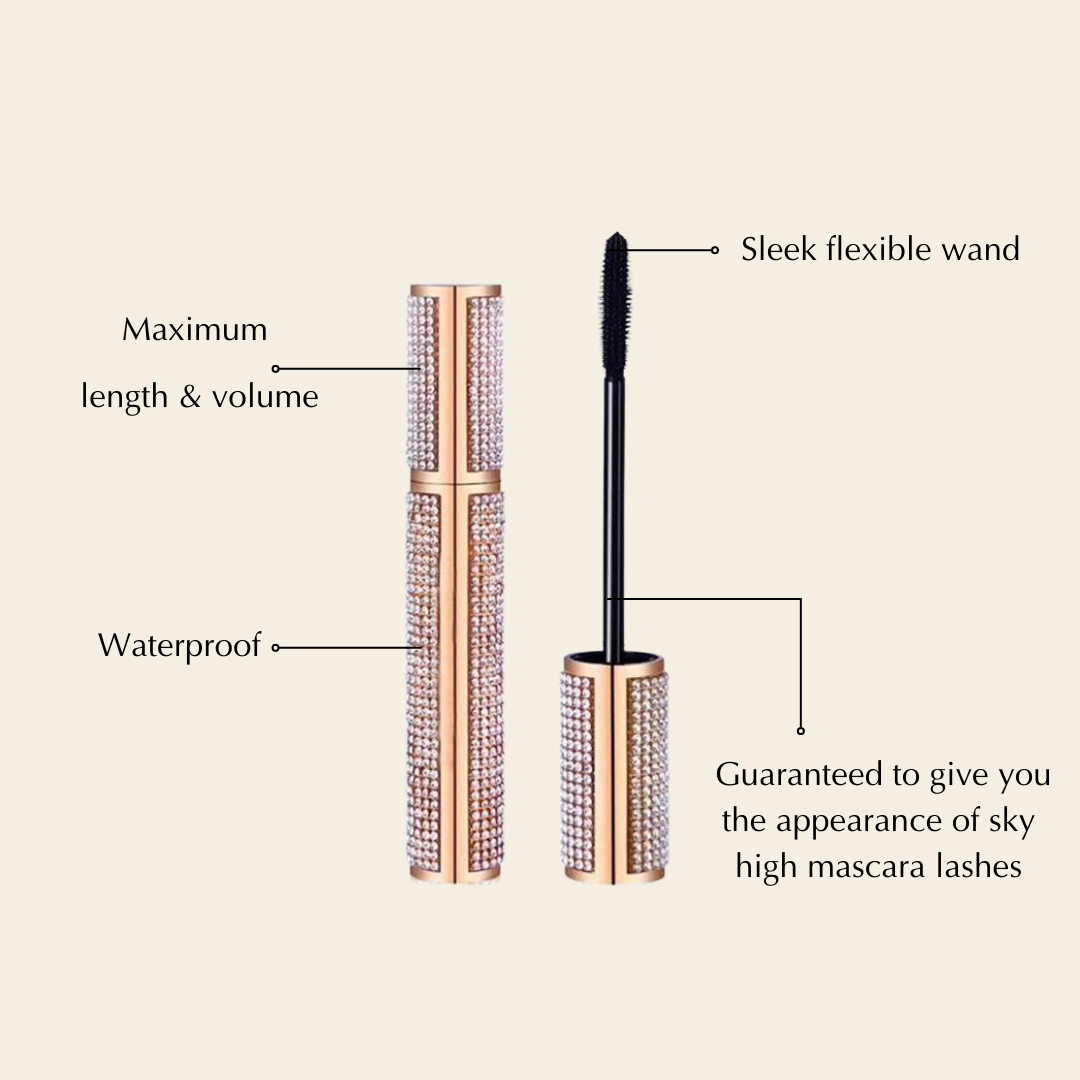 Hypoallergenic Mascara for Sensitive Eyes – Mega Volume for Thinning Lashes, Contact-Lens Safe