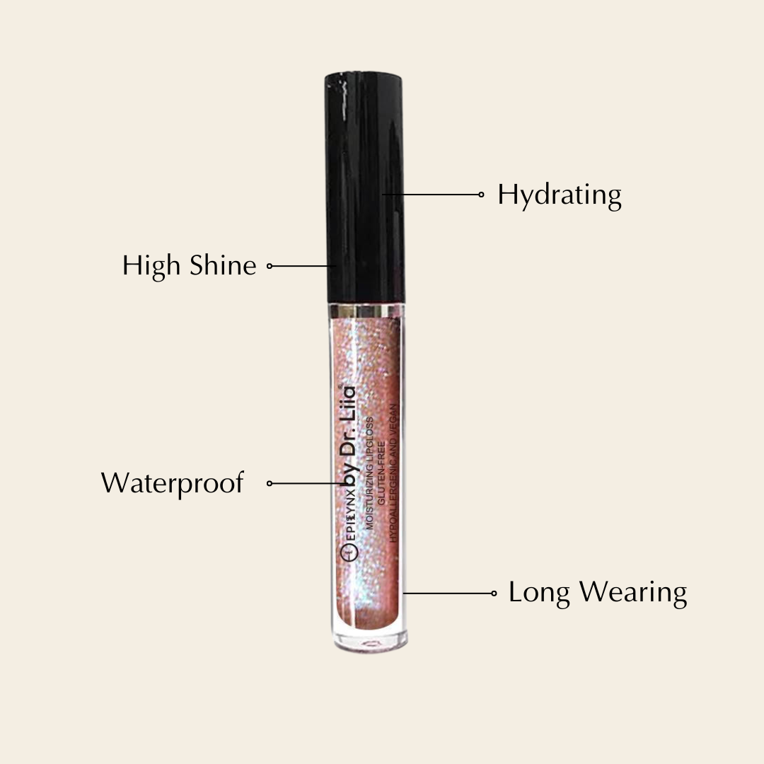 Vegan Lip Gloss for Dry, Thinning Lips – High-Shine, Non-Sticky Hydration, Gluten-Free & Nut-Free