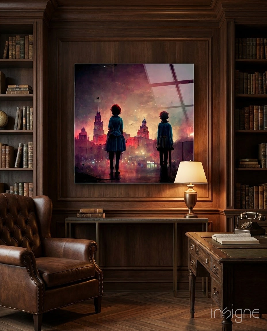 The City was Sad Glass Wall Art  || Designer Collection