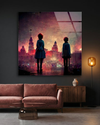 The City was Sad Glass Wall Art | Designer Collection - Shaketea