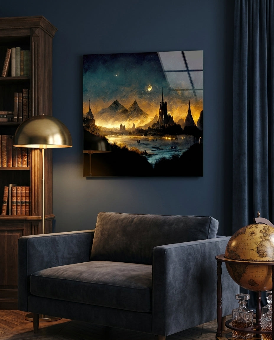 Lost City Glass Wall Art  || Designer Collection