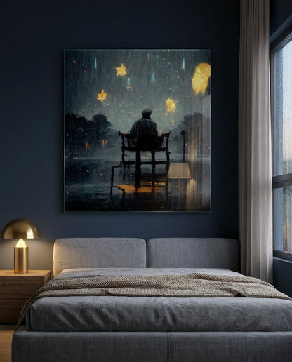 Star Rain Glass Wall Art  || Designer Collection