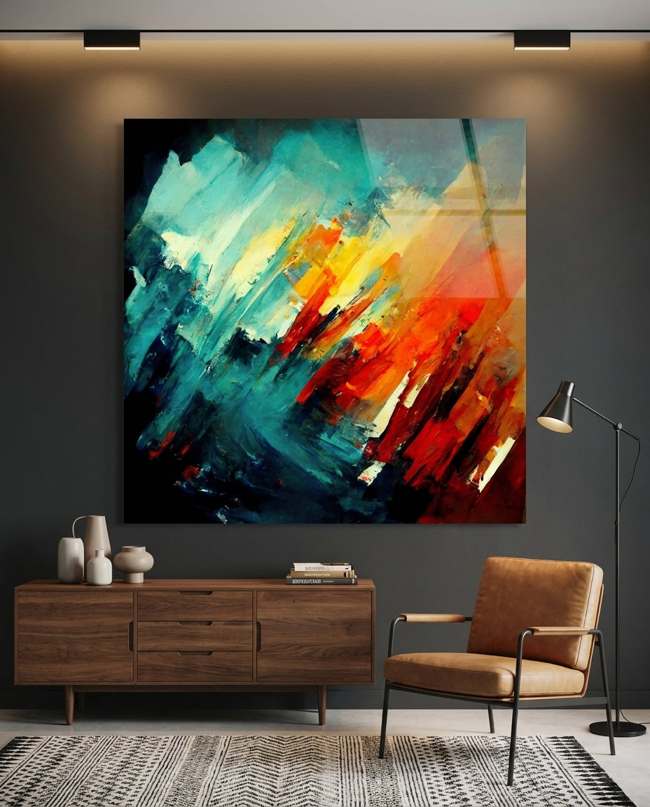 Brush Glass Wall Art  || Designers Collection