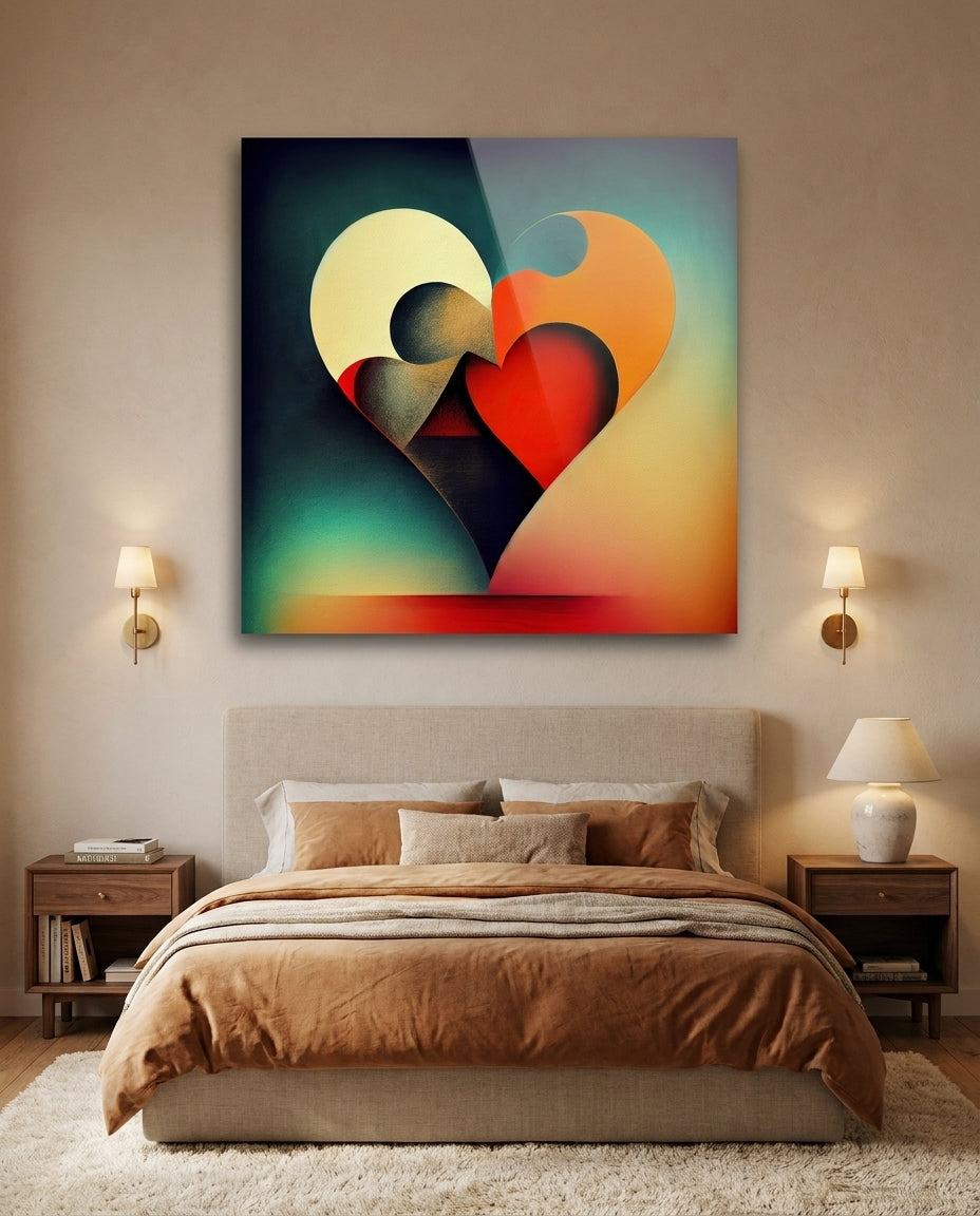 Heart Glass Wall Art  || Designers Collection
