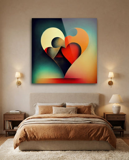 Heart Glass Wall Art  || Designers Collection