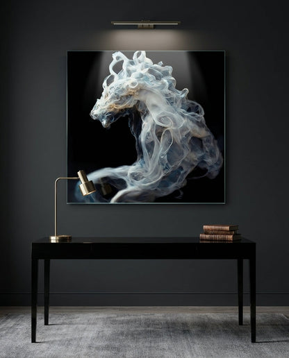 Smoky Horse Glass Wall Art  || Designer Collection