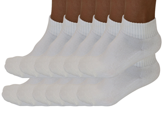 1/4 Crew Bamboo Viscose Socks Unisex Natural Color - 12-pack - Shaketea