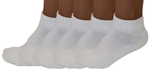 1/4 Crew Bamboo Viscose Socks Unisex Natural Color - 5-Pack - Shaketea