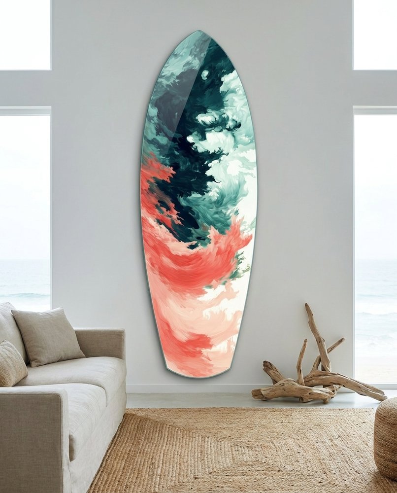 Relentless Waves Glass Wall Art