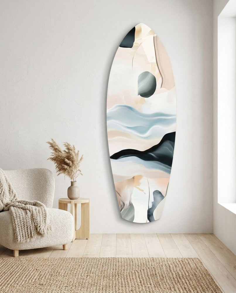 Abstract Sailing Glass Wall Art