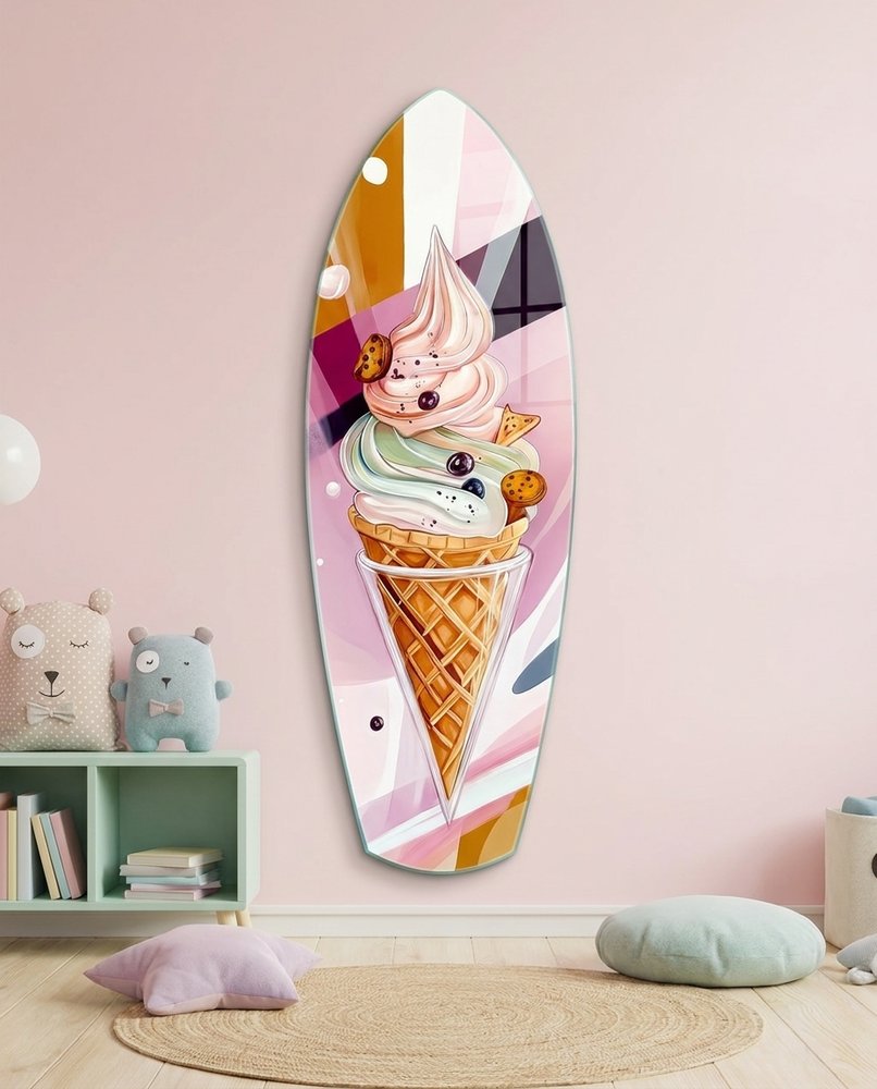 Icecream Dream Glass Wall Art