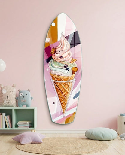 Icecream Dream Glass Wall Art