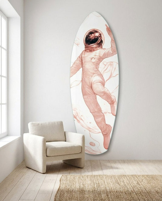 Astronaut in the Ocean Glass Wall Art