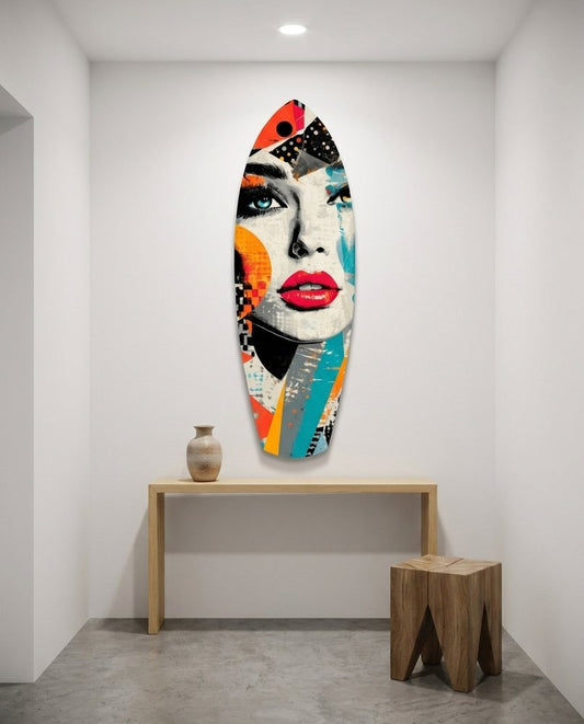 Woman in Style Glass Wall Art