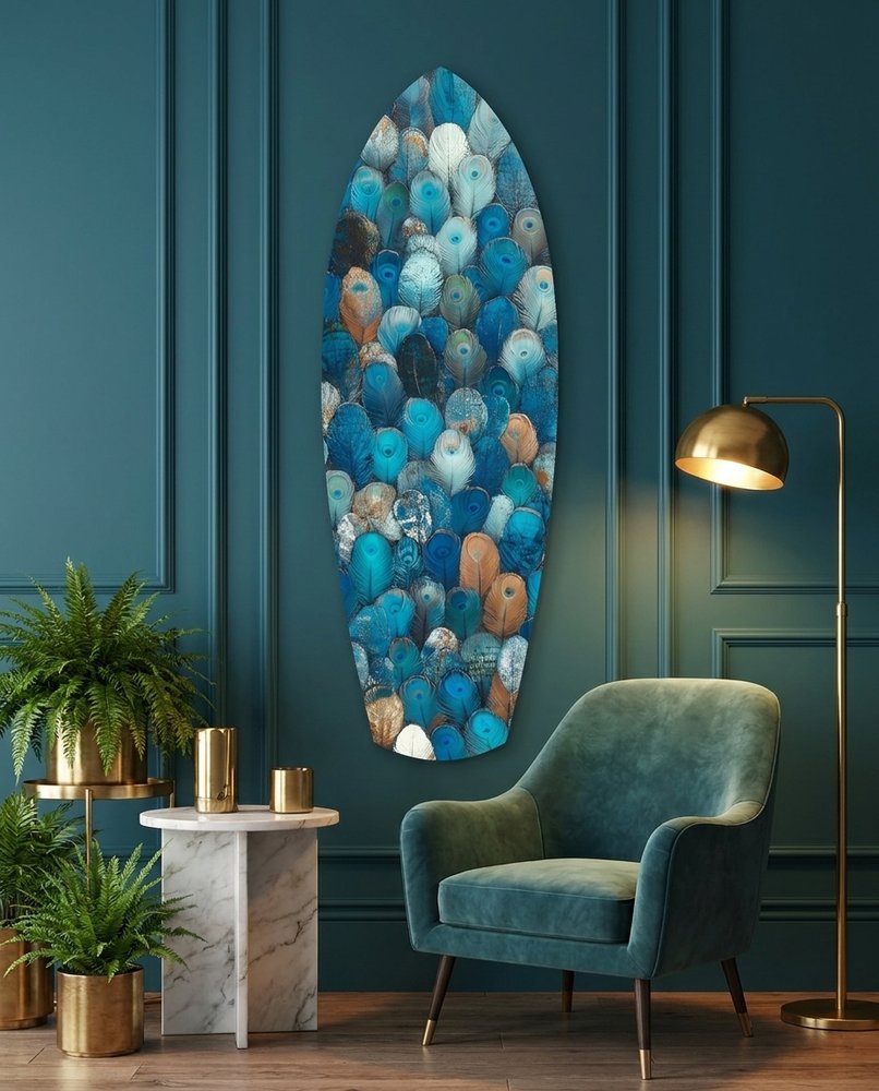 Feathers of the Haven Glass Wall Art
