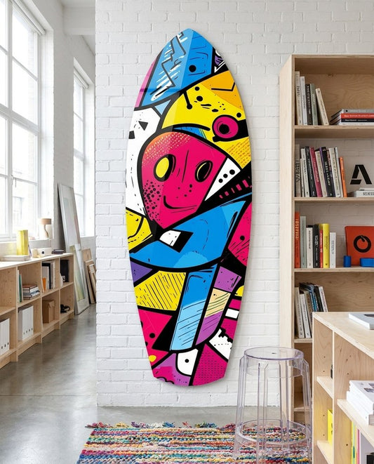 Colors of Geometry Glass Wall Art