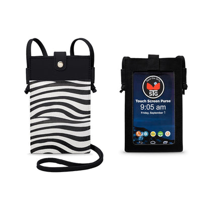 Sweet Savage Crossbody Phone Purse Safari Pattern Universal Touch Screen