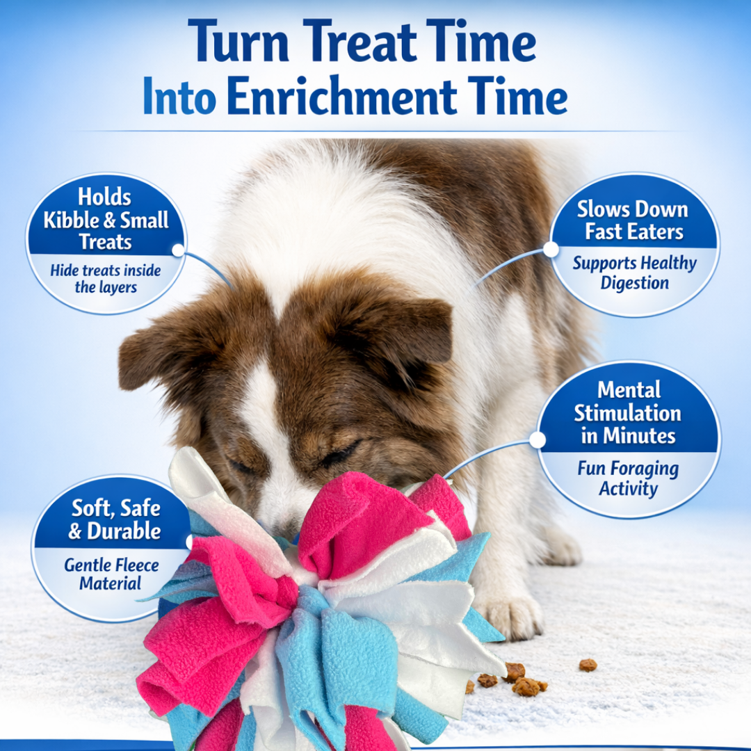 3-in-1 Bundle Enrichment Tube for Dogs - Tug Toy, Treat Dispenser & Snuffle Ball - Shaketea