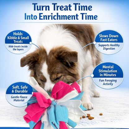 3-in-1 Bundle Enrichment Tube for Dogs - Tug Toy, Treat Dispenser & Snuffle Ball - Shaketea