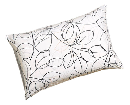 Tache Modern Abstract Leaf Line Art Foliage White Grey Black Gold Pillowcases (TJ3571)