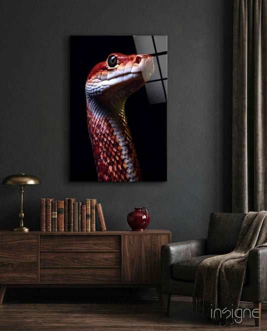 Eyes of the Fiery Serpent Glass Wall Art || Designer Collection