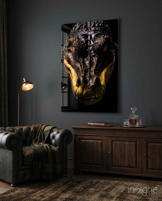The Hunter in the Eyes Glass Wall Art || Designer Collection