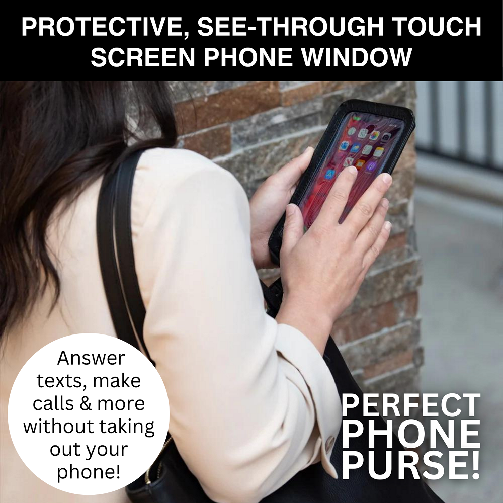 Techy Tote Bag Vegan Leather Large with Touch Screen Purse