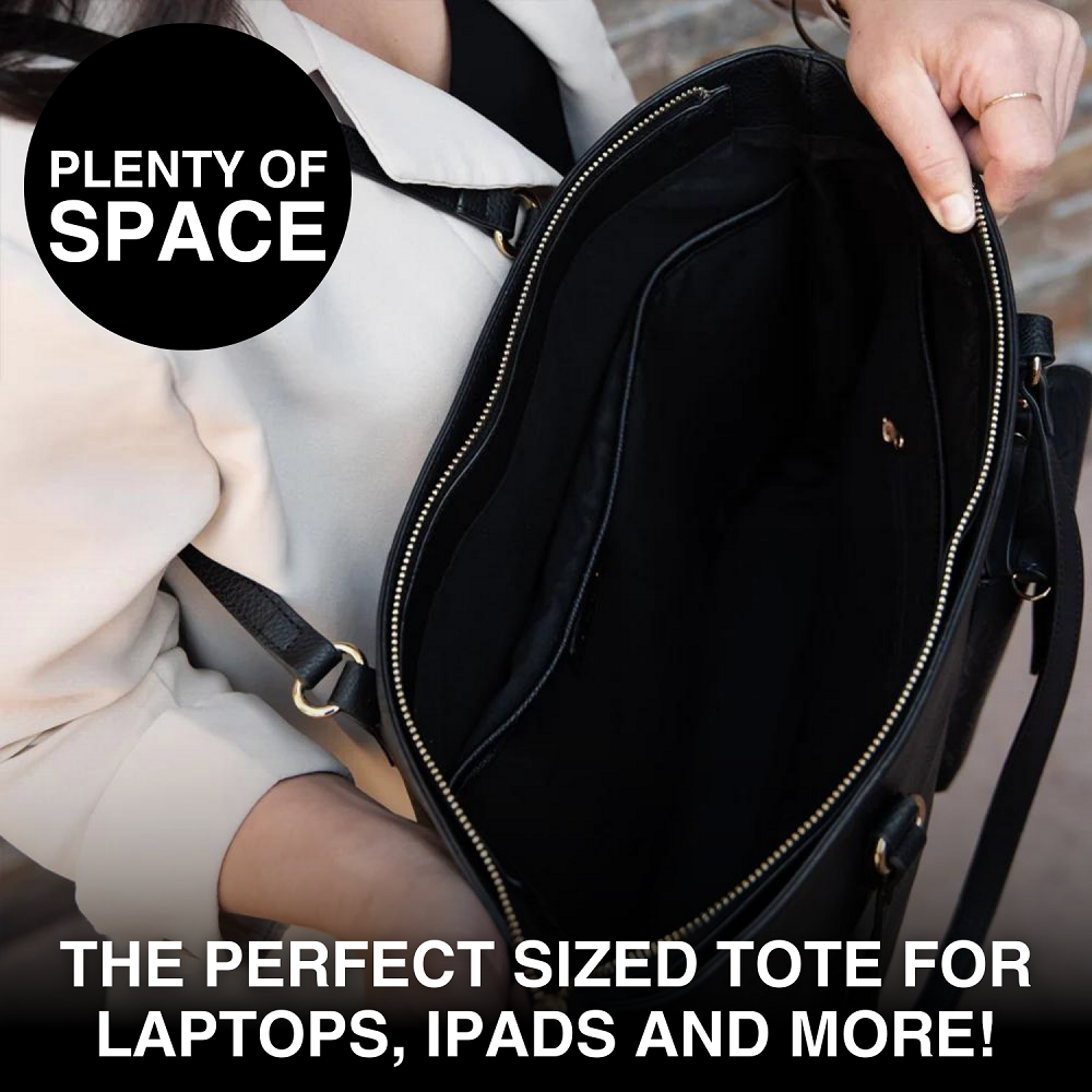 Techy Tote Bag Vegan Leather Large with Touch Screen Purse