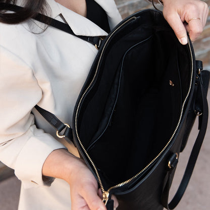 Techy Tote Bag Vegan Leather Large with Touch Screen Purse