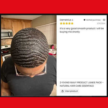 Natural Hair Care Essentials Bundle for Waves & Coarse Hair (Junkie Pack)