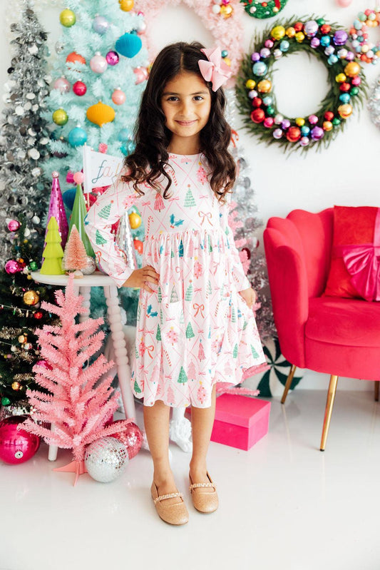Very Merry L/S Pocket Twirl Dress - Shaketea