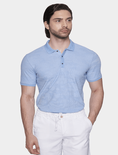 The Mercerized Cotton Polo (Summer Sky Blue)