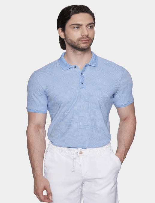 The Mercerized Cotton Polo (Summer Sky Blue) - Shaketea