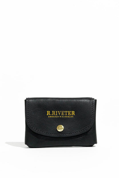 Ida Mini | Signature Black Leather Card Holder Wallet